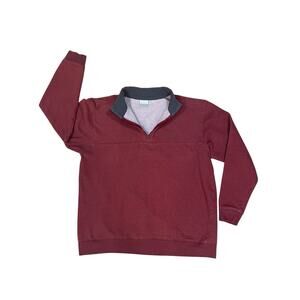 Columbia Womens Size XL 1/4 Zip Red Pullover Long Sleeve High Neck Casual Hiking